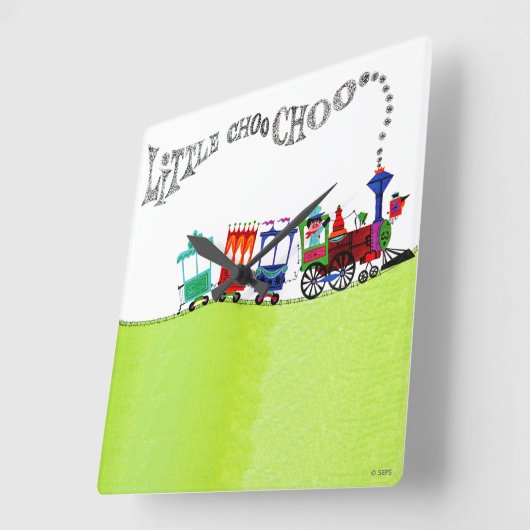 Little Choo Choo Vierkante Klok (Hoek)