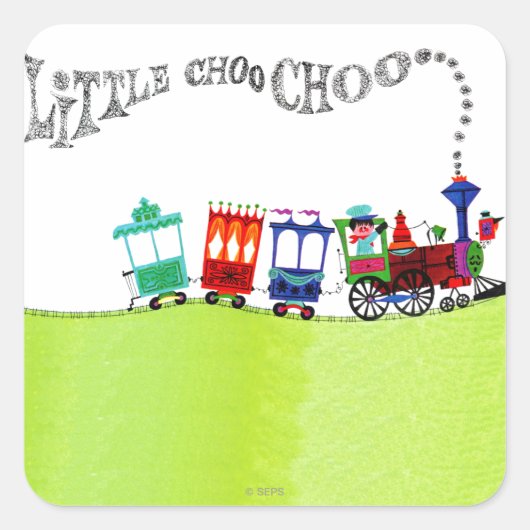 Little Choo Choo Vierkante Sticker (Voorkant)
