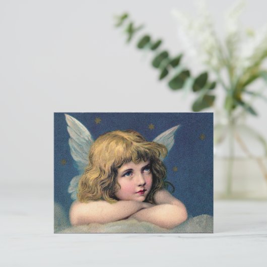 Little christmas angel feestdagenkaart (Staand voorkant)