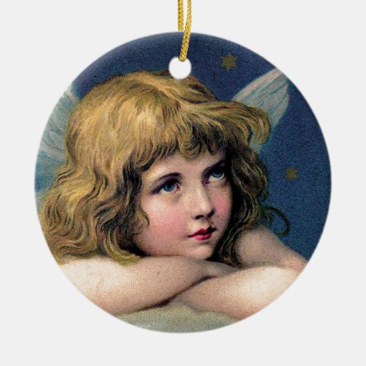 Little christmas angel keramisch ornament (Voorkant)