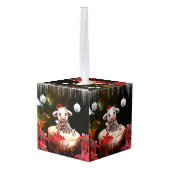 Little christmas cow decoratie (Achter hoekig)