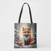 Little Christmas Fox Tote Bag (Voorkant)