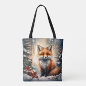 Little Christmas Fox Tote Bag (Achterkant)