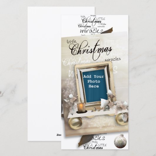 Little Christmas Miracles-fotokaart Feestdagenkaart (Voorkant / Achterkant)