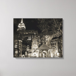 LITTLE CHURCH BIG CITY Stretted Canvas Afdrukken