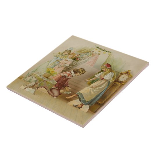 "Little Cinders" Fairy Art van E S Hardy Tegeltje (Zijkant)