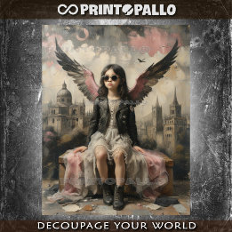 Little city angel child in Italy -  Tissuepapier