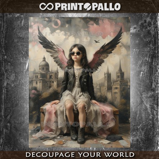 Little city angel child in Italy -  Tissuepapier