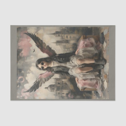 Little city angel child in Italy -  Tissuepapier (Voorkant)