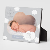 Little Cloud Pastel Angel Is Here Grey Fotoplaat (Zijkant)