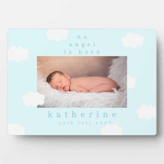 Little Cloud Pastel Blue Fotoplaat (voorkant)