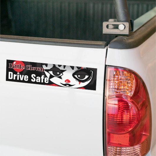 Little Clown Drive Safe Bumpersticker (Op Truck)