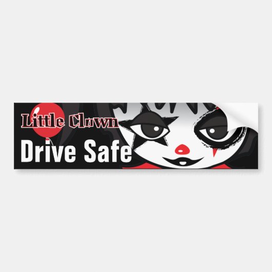 Little Clown Drive Safe Bumpersticker (Voorkant)