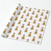 Little Clown Wrapping Paper - Circus Cadeaupapier (Uitgerold)