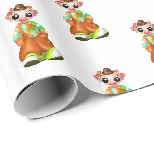 Little Clown Wrapping Paper - Circus Cadeaupapier (Rol Hoek)