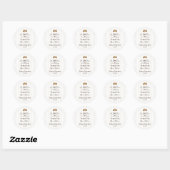 Little Coffee Bean Baby Shower Thank You Ronde Sticker (Vel)