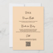 Little Coffee Bean QR code all in one Baby Shower Kaart (Achterkant)