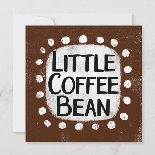 Little Coffee Bean Wenskaart Kaart (Voorkant)