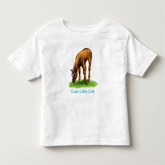 Little Colt Foal Horse Baby Shirt (Voorkant)
