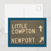 Little Compton, Newport, RI  Sign Briefkaart (Voorkant / Achterkant)