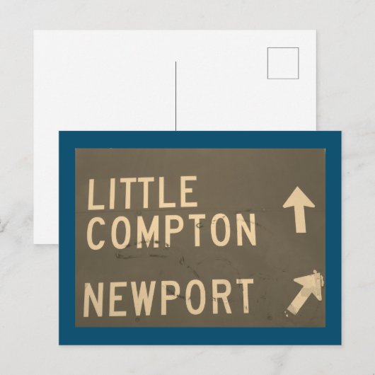 Little Compton, Newport, RI  Sign Briefkaart (Voorkant / Achterkant)