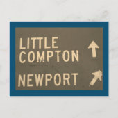 Little Compton, Newport, RI  Sign Briefkaart (Voorkant)