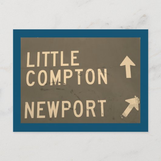 Little Compton, Newport, RI  Sign Briefkaart (Voorkant)