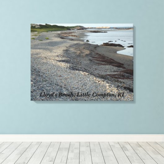 Little Compton, Rhode Island - Lloyd's Beach Canvas Afdruk (Insitu (Houten vloer))