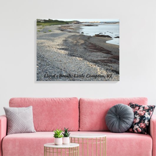 Little Compton, Rhode Island - Lloyd's Beach Canvas Afdruk (Insitu (Woonkamer))