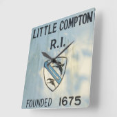 Little Compton, RI -1675 Vierkante Klok (Hoek)