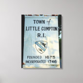 Little Compton, RI opgericht teken Wrapped Canvas (Voorkant)