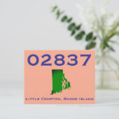 Little Compton, RI Postcode - 02837 - Sakonnet, LC Briefkaart (Staand voorkant)
