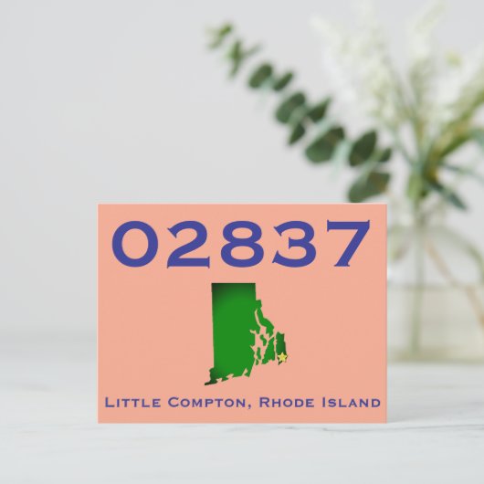 Little Compton, RI Postcode - 02837 - Sakonnet, LC Briefkaart (Staand voorkant)