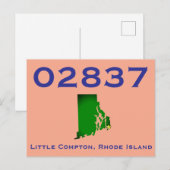 Little Compton, RI Postcode - 02837 - Sakonnet, LC Briefkaart (Voorkant / Achterkant)