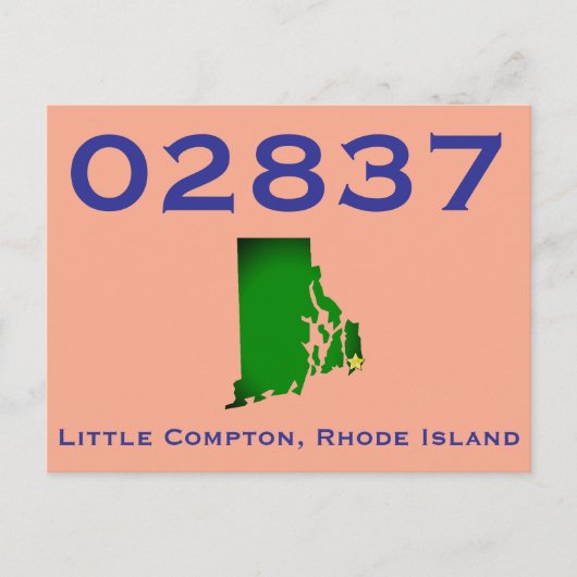 Little Compton, RI Postcode - 02837 - Sakonnet, LC Briefkaart (Voorkant)