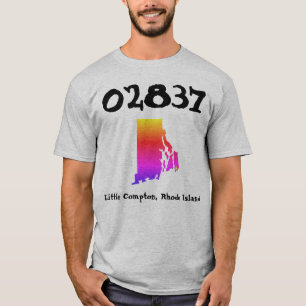 Little Compton, RI Rainbow Zip Code - 02837 T-shirt