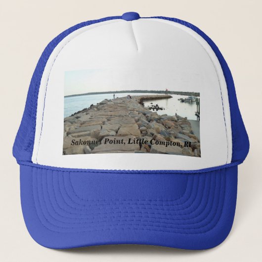 Little Compton, RI - Sakonnet Point golfbreker Trucker Pet (Voorkant)