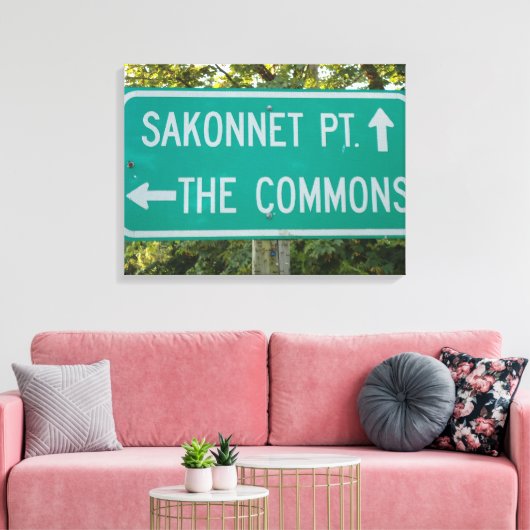 Little Compton, RI - Sakonnet Point, The Commons Canvas Afdruk (Insitu (Woonkamer))