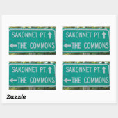 Little Compton, RI - Sakonnet Pt. en The Commons Rechthoekige Sticker (Vel)