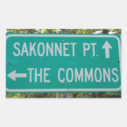 Little Compton, RI - Sakonnet Pt. en The Commons Rechthoekige Sticker (Voorkant)