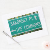 Little Compton, RI - Sakonnet Pt. en The Commons Rechthoekige Sticker (Envelop)