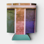 Little Compton, RI Summer Beach Bath Houses (LC) Blikjeskoeler (Voorkant)