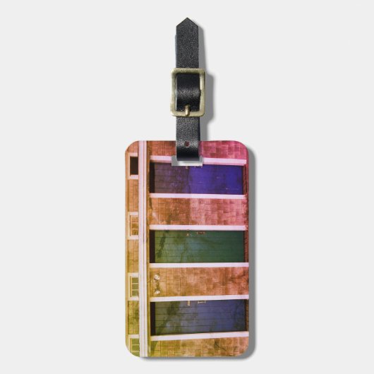 Little Compton, RI Summer Beach Cabanas Bagagelabel (Voorkant verticaal)