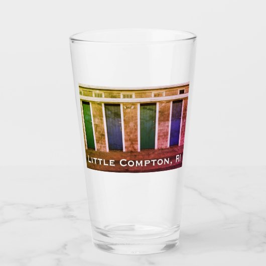 Little Compton, RI Summer Beach Cabanas Glas (Voorkant)