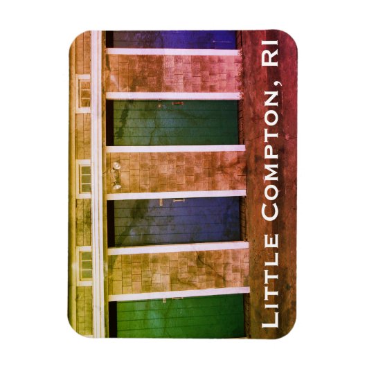 Little Compton, RI Summer Beach Cabanas Magneet (Verticaal)