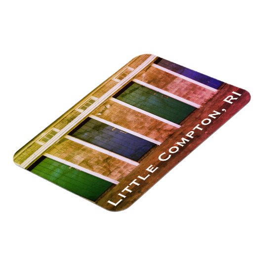 Little Compton, RI Summer Beach Cabanas Magneet (Linkerzijde)