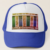 Little Compton, RI Summer Beach Cabanas Trucker Pet (Voorkant)