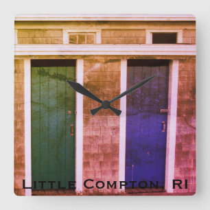 Little Compton, RI Summerstrandhuisjes (LC) Vierkante Klok