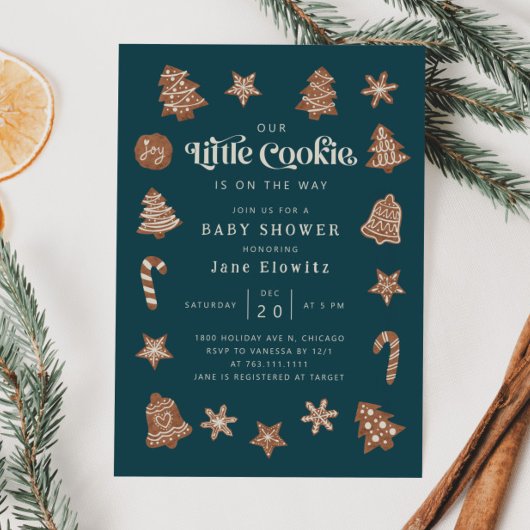 Little Cookie Baby shower genderneutraal Kaart