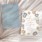 Little Cookie Blue Baby shower Gingerbread Winter Kaart